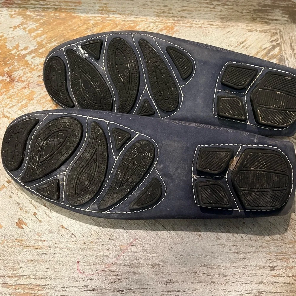 Robert Graham Soprano Paisley Gray‎ Embossed Mens Size 9 Leather Slip On